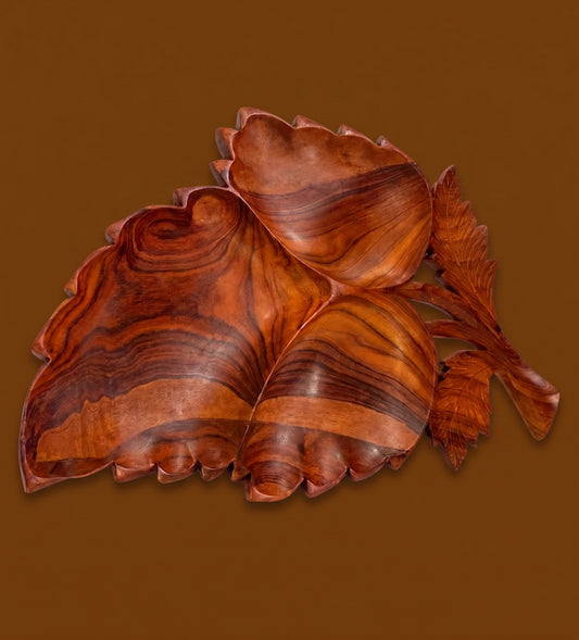 Wooden Decorative Leaf Serving Dish 🍂