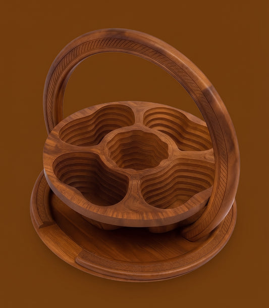 wooden dry fruit basket