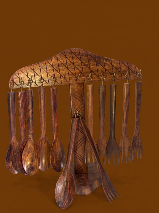 Elegant Spoon Set & Stand