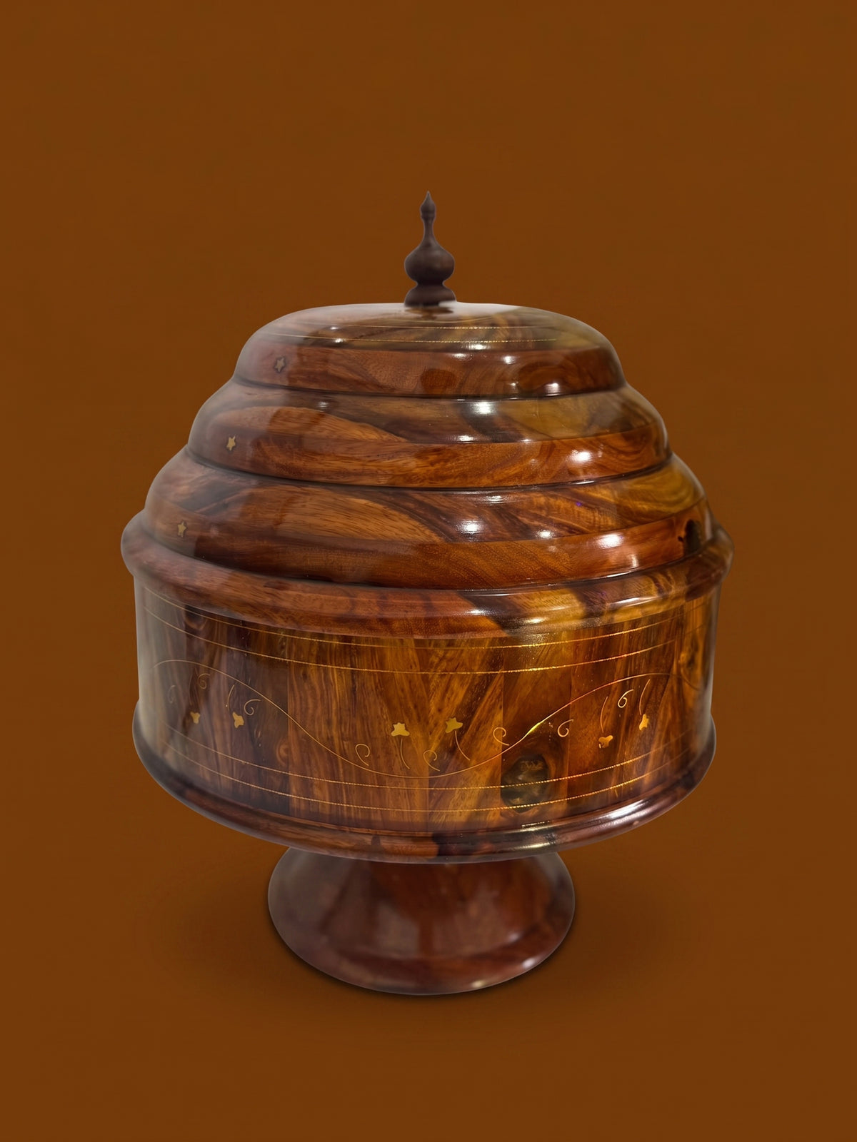 Classic Wooden Hot Pot – Stainless Steel Interior