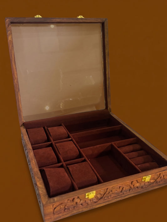 Carved Wooden Storage/Jewelry Box