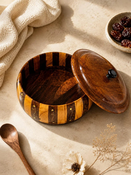 Exquisite Dual-Tone Wooden HotPot