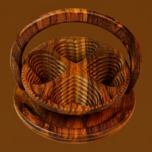 wooden dry fruit basket