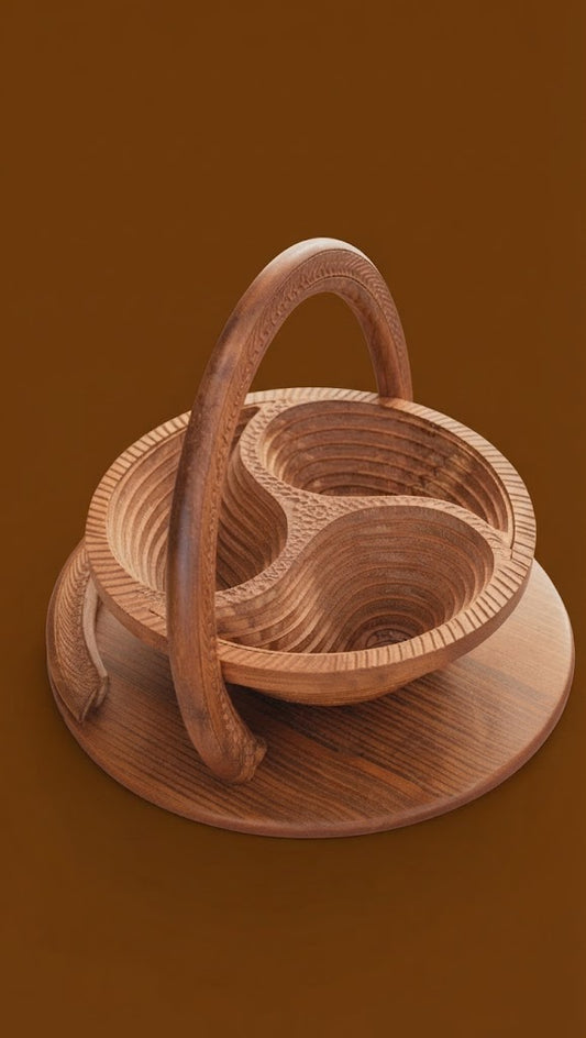 Wooden dry fruit basket